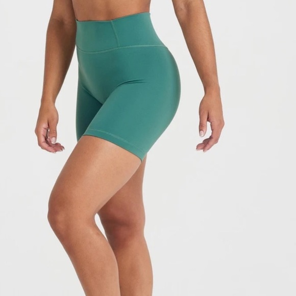 NWT Oner Classic Seamless Cycling Shorts Mineral Green Marl Medium - Picture 1 of 8